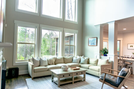 interior of a home with lots of windows located in durham nc howeowners doing spring home maintenance checklist