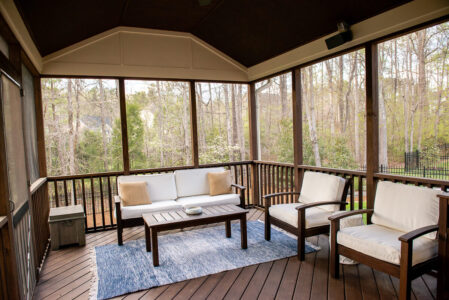 deck and furnishings in a home in durham nc